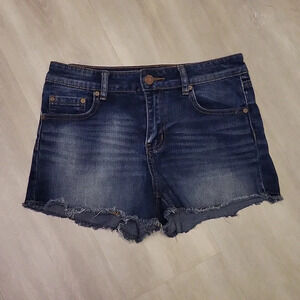 Indigo Rein Cutoff Denim Dark‎ Wash Juniors Shorts Size 7